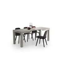 mobili fiver, table extensible cuisine, first, béton, made in italy