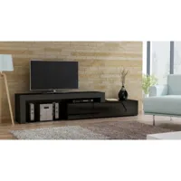 meuble tv flex laque nmnl - extensible ou angle 148 à 280 cm led rgb