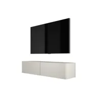 meuble tv suspendu, d: l: 140 cm, h : 34 cm, p : 32 cm, cachemire. rangement tv, meuble tv mural, table tv, meuble television