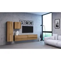 ensemble de meubles de salon 2 - chêne wotan - style moderne vivo set 2