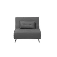 canapé-lit en tissu gris foncé farris 85656