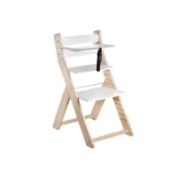 chaise haute évolutive luca naturel et blanc #ds