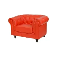fauteuil rouge chesterfield