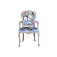 esperanza - fauteuil bergère en velours bleu