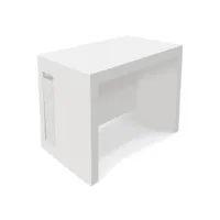 table console extensible chay blanc laqué