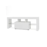3xeliving meuble tv selma 160 cm blanc blanc brillant, largeur: 160cm, profondeur: 35cm, hauteur: 48 cm.