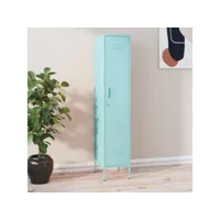 armoire à casiers vert menthe 35x46x180 cm acier