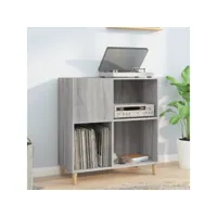 armoire à disques sonoma gris 84,5x38x89 cm bois d'ingénierie