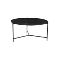table basse ronde design en marbre noir d90 cm bumcello