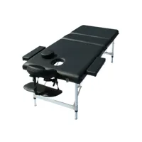 table de massage en aluminium banc de massage pliable table de thérapie noir helloshop26 16_0000343