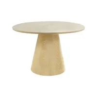 table de salle à manger ronde bolton bois naturel frêne 120 cm