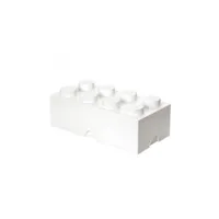 lego brique de rangements empilable blanc 8 plots 18 x 25 x 50 cm