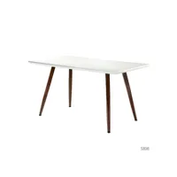 table de salle à manger, design moderne, table de salle à manger en bois blanc pour la cuisine et la salle à manger 140 × 80 × 76 cm(l×p×h)