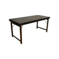 vintage - table pliante bois noir