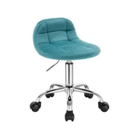 tabouret de bureau,chaise d'ordinateur,tabouret coiffeuse en velours,hauteur réglable,vert turc