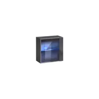 vitrine carrée - switch ww 3 - l 60 cm x p 30 cm x h 60 cm - graphite