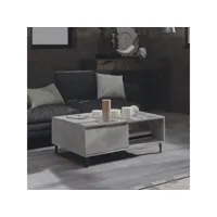 table basse table de salon  bout de canapé gris béton 90x60x35 cm aggloméré meuble pro frco32345