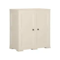 armoire en plastique 79x43x85,5 cm design de bois crème