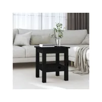 table basse table de salon  bout de canapé noir 35x35x40 cm bois massif de pin meuble pro frco37600