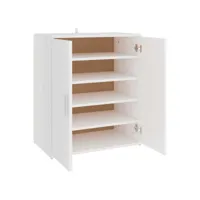moderne armoire à chaussures blanc 60x35x70 cm aggloméré - meuble étagère à chaussures