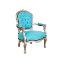 fauteuil lit baroque 73x50x51 cm chaise louis xvi style français fauteuil de chambre tapissé fauteuil avec accoudoirs rembourré fauteuil en hêtre massif pour enfant l6743-3