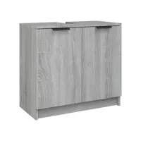 vidaxl armoire de bain sonoma gris 64,5x33,5x59 cm bois d'ingénierie