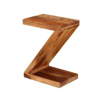 vidaxl table d'appoint forme de z bois massif de sesham 241621
