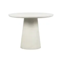 damon - table de repas blanche d100 cm 06904312