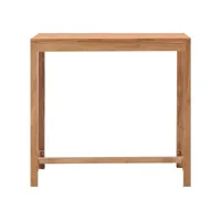 vidaxl table de bar de jardin 110x60x105 cm bois de teck solide 287234