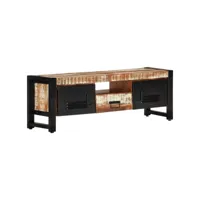meuble tv  banc tv armoire de rangement 120x30x40 cm bois massif de récupération meuble pro frco92516