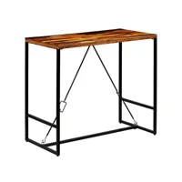 table de bar table haute  table de cuisine bois recyclé solide 120 x 60 x 106 cm meuble pro frco84984