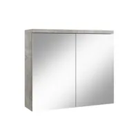 meuble a miroir toledo 80 x 60 cm beton gris - miroir armoire miroir salle de bains verre armoire de rangement
