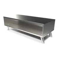 table basse scandinave bois rectangulaire viking  gris aluminium vikingtablb-ga