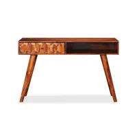 table d'écriture, table de travail, bureau informatique bois massif de sesham 118 x 50 x 76 cm pwfn63231