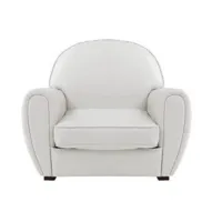 fauteuil club blanc en cuir recyclé. made in italy 20100828232