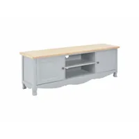 meuble télé buffet tv télévision design pratique gris 120 cm bois helloshop26 2502190