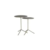 light & living table d'appoint pelarco - bronze antique - ø39+ø36cm 6750018