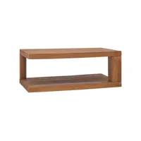 table basse 90x50x35 cm bois de teck solide