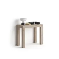 mobili fiver, table console extensible first, chêne, made in italy