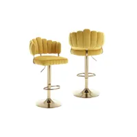 chaises pivotantes lot de 2, chaises de bar réglables en hauteur avec repose-pieds moselota