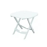 table de jardin blanche - pliable - avec ou sans chaises - 1 table - blanc - 75