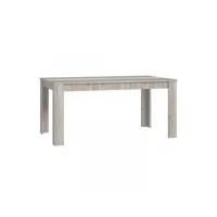 table de repas rectangulaire bois-blanc - luga - l 160 x l 90 x h 75 cm