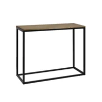 table d'entree - console icub. - industriel vintagel 120x35 cm. noir ccvi3512080ng-ev-18