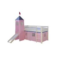 lit mi-hauteur rose pale avec tour 1472