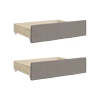 tiroirs de lit 2 pcs taupe bois d'ingénierie et tissu -asaf87299 meuble pro