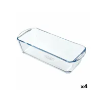 moule pour four pyrex classic vidrio rectangulaire transparent 32 x 12 x 8 cm (4 unités)