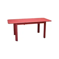 table en aluminium avec allonge eos 130-180 cm rouge