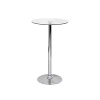 finebuy table haute de bar 60x105x60 cm table à manger ronde verre et metal  table bistro cuisine  table bistrot design
