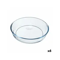 moule pour four pyrex classic vidrio rond transparent 6 unités 26 x 26 x 6 cm
