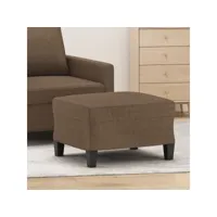 repose-pied, tabouret pouf, tabouret bas pour salon ou chambre marron 60x50x41 cm tissu lqf74921 meuble pro